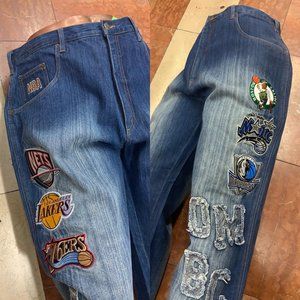 Men's NBA Medium Blue Denim Pants